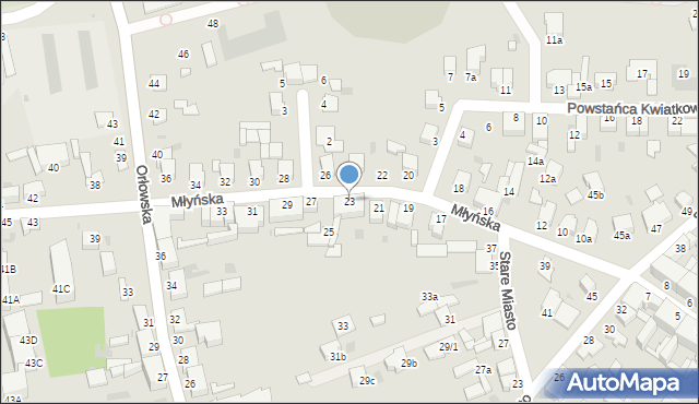 Inowrocław, Młyńska, 23, mapa Inowrocławia