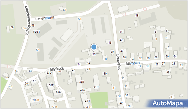 Inowrocław, Młyńska, 40, mapa Inowrocławia