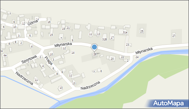 Janowiec, Młynarska, 16, mapa Janowiec