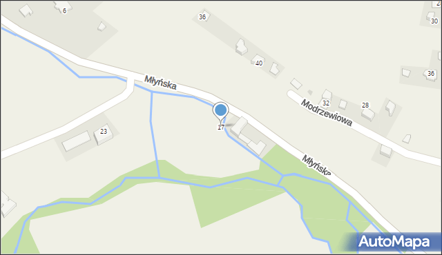 Januszowice, Młyńska, 17, mapa Januszowice