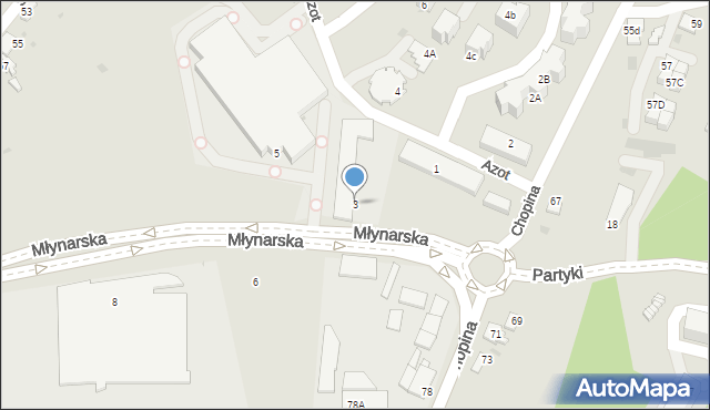 Jaworzno, Młynarska, 3, mapa Jaworzno