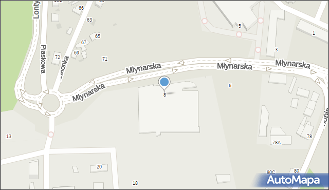 Jaworzno, Młynarska, 8, mapa Jaworzno