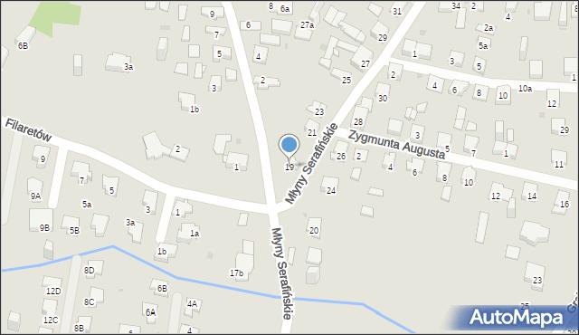 Jaworzno, Młyny Serafińskie, 19, mapa Jaworzno