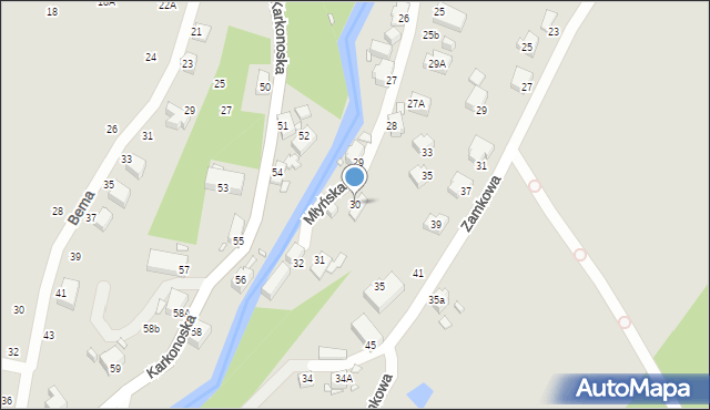 Jelenia Góra, Młyńska, 30, mapa Jelenia Góra