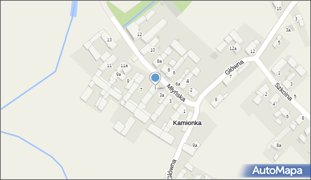 Kamionka, Młyńska, 5, mapa Kamionka