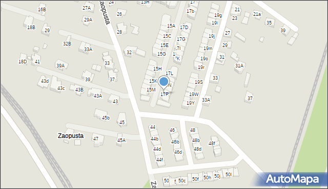 Katowice, Mleczna, 17P, mapa Katowic