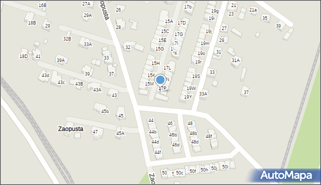 Katowice, Mleczna, 17R, mapa Katowic