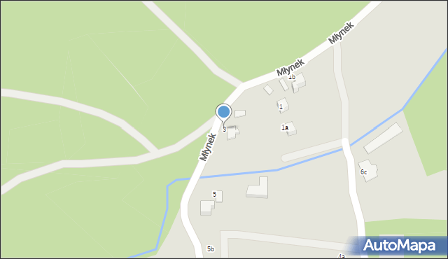 Kęty, Młynek, 3, mapa Kęty