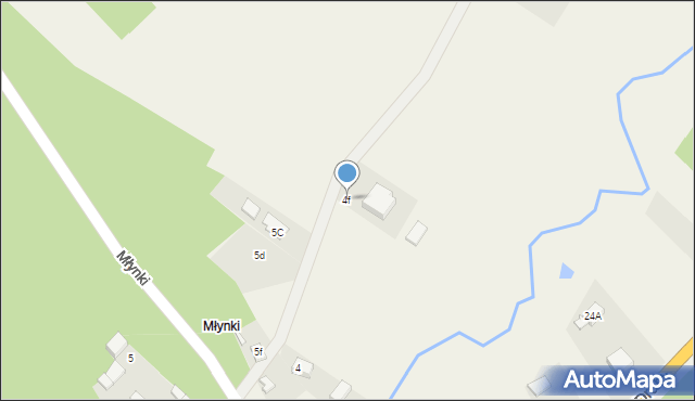 Kiedosy, Młynki, 4f, mapa Kiedosy