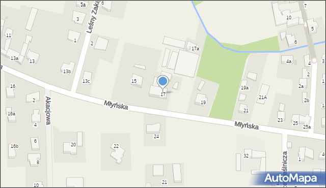 Kobylnica, Młyńska, 17, mapa Kobylnica