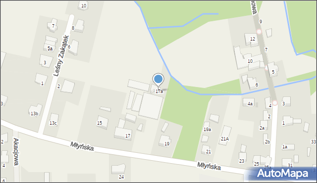 Kobylnica, Młyńska, 17a, mapa Kobylnica