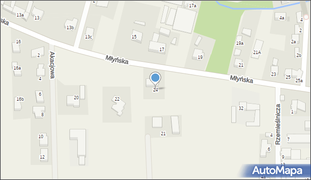 Kobylnica, Młyńska, 24, mapa Kobylnica