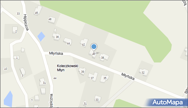 Koleczkowo, Młyńska, 40, mapa Koleczkowo