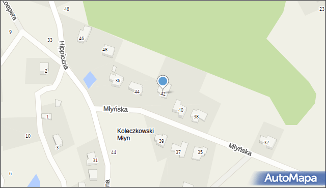 Koleczkowo, Młyńska, 42, mapa Koleczkowo