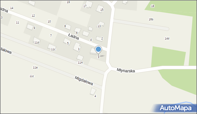 Konarzyce, Młynarska, 11, mapa Konarzyce