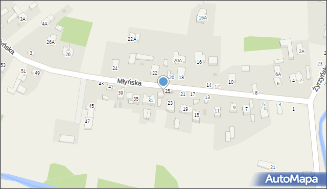 Końskowola, Młyńska, 27, mapa Końskowola