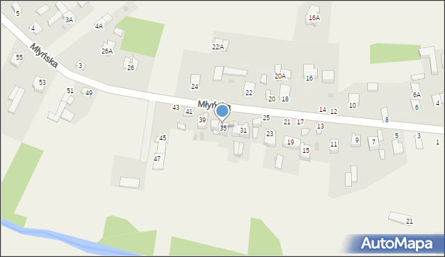 Końskowola, Młyńska, 35, mapa Końskowola