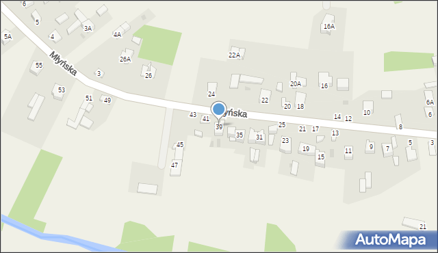 Końskowola, Młyńska, 39, mapa Końskowola