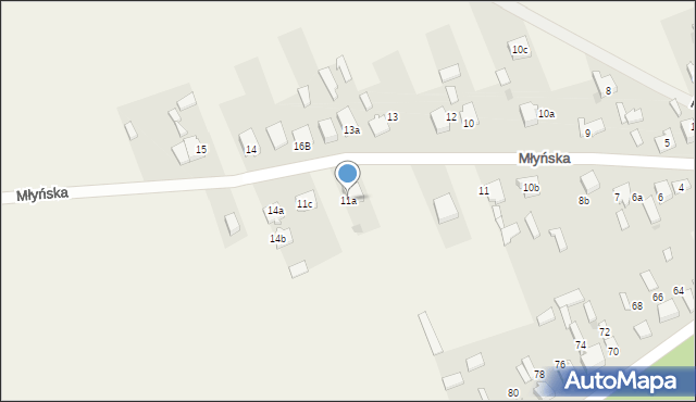 Kościelec, Młyńska, 11a, mapa Kościelec