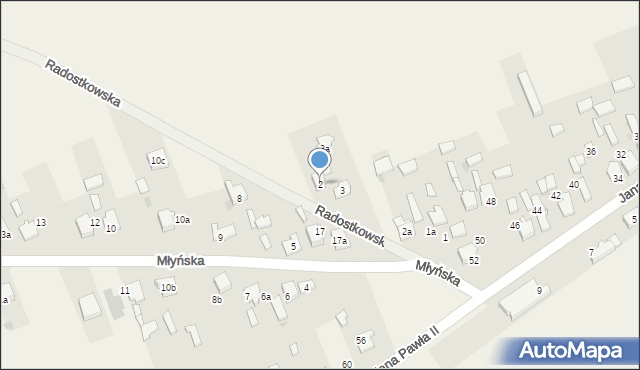 Kościelec, Młyńska, 2, mapa Kościelec