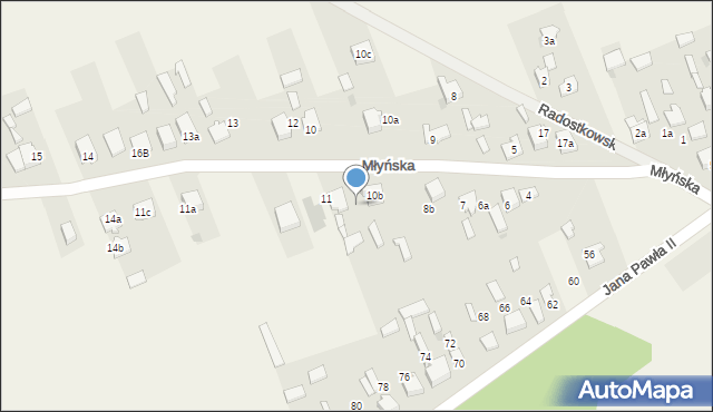 Kościelec, Młyńska, 9a, mapa Kościelec