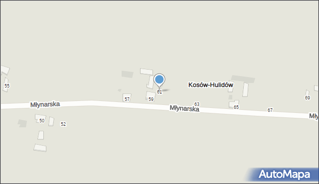 Kosów Lacki, Młynarska, 61, mapa Kosów Lacki