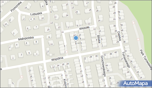 Koszalin, Młodości, 5, mapa Koszalina