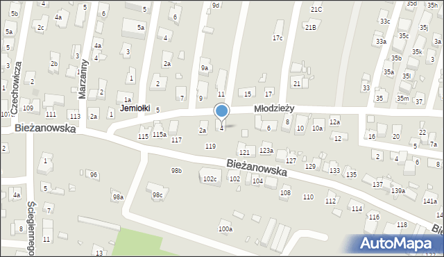 Kraków, Młodzieży, 4, mapa Krakowa