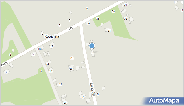 Kraków, Młotków, 3, mapa Krakowa