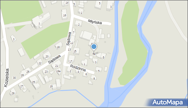 Krapkowice, Młyńska, 6a, mapa Krapkowice