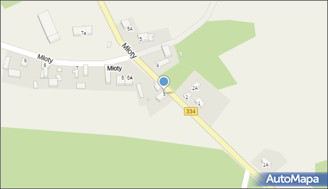 Krzelów, Młoty, 3, mapa Krzelów