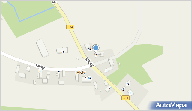 Krzelów, Młoty, 5, mapa Krzelów