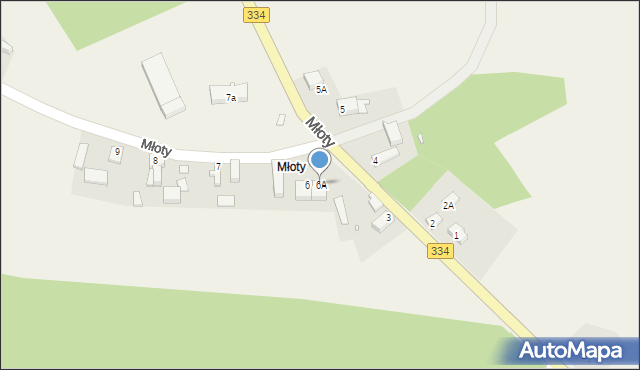 Krzelów, Młoty, 6A, mapa Krzelów