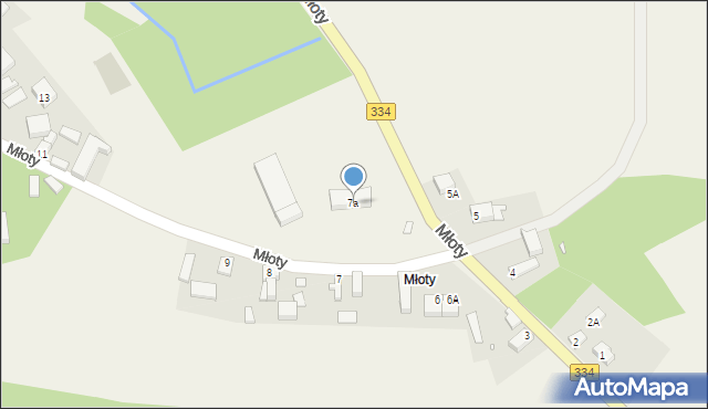 Krzelów, Młoty, 7a, mapa Krzelów