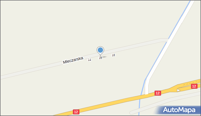 Lasocice, Mleczarska, 16, mapa Lasocice