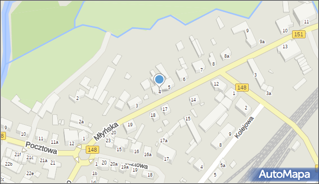 Łobez, Młyńska, 4, mapa Łobez