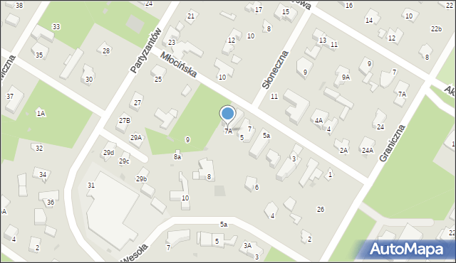 Łomianki, Młocińska, 7A, mapa Łomianki