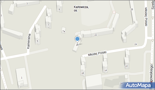 Lublin, Młodej Polski, 20, mapa Lublina