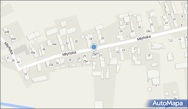 Mechnica, Młyńska, 23a, mapa Mechnica