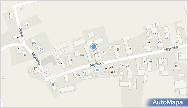 Mechnica, Młyńska, 32, mapa Mechnica