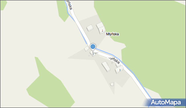 Michałkowa, Młyńska, 2, mapa Michałkowa