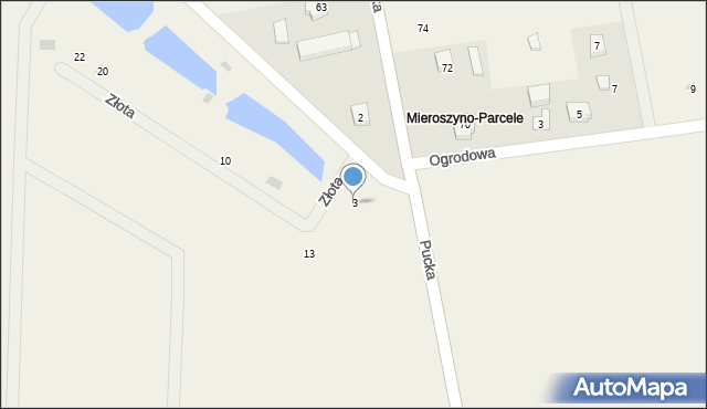 Mieroszyno, Młyńska, 3, mapa Mieroszyno