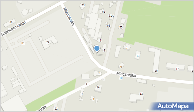 Mińsk Mazowiecki, Mleczarska, 1, mapa Mińsk Mazowiecki