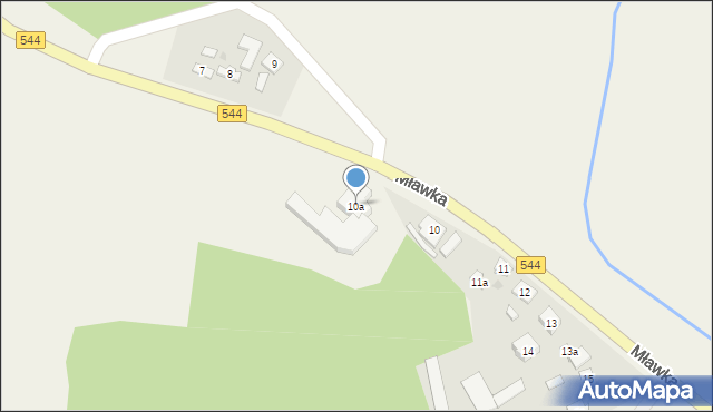 Mławka, Mławka, 10a, mapa Mławka