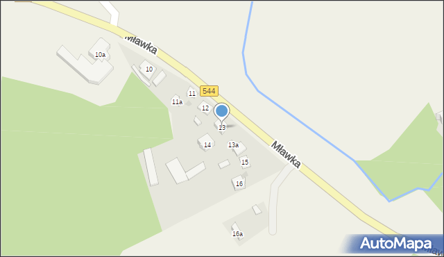 Mławka, Mławka, 13, mapa Mławka