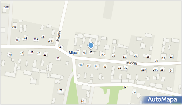 Mlęcin, Mlęcin, 37, mapa Mlęcin