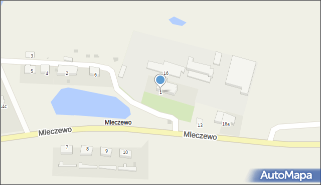 Mleczewo, Mleczewo, 1, mapa Mleczewo