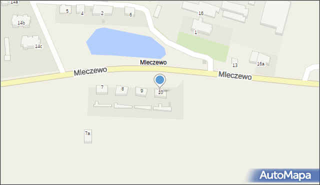 Mleczewo, Mleczewo, 10, mapa Mleczewo