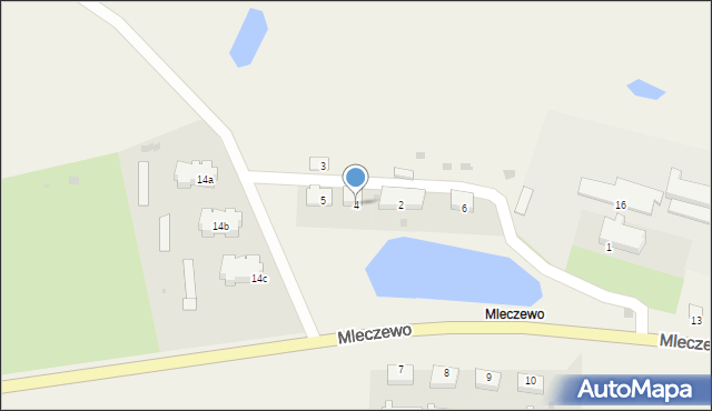 Mleczewo, Mleczewo, 4, mapa Mleczewo