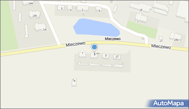 Mleczewo, Mleczewo, 8, mapa Mleczewo